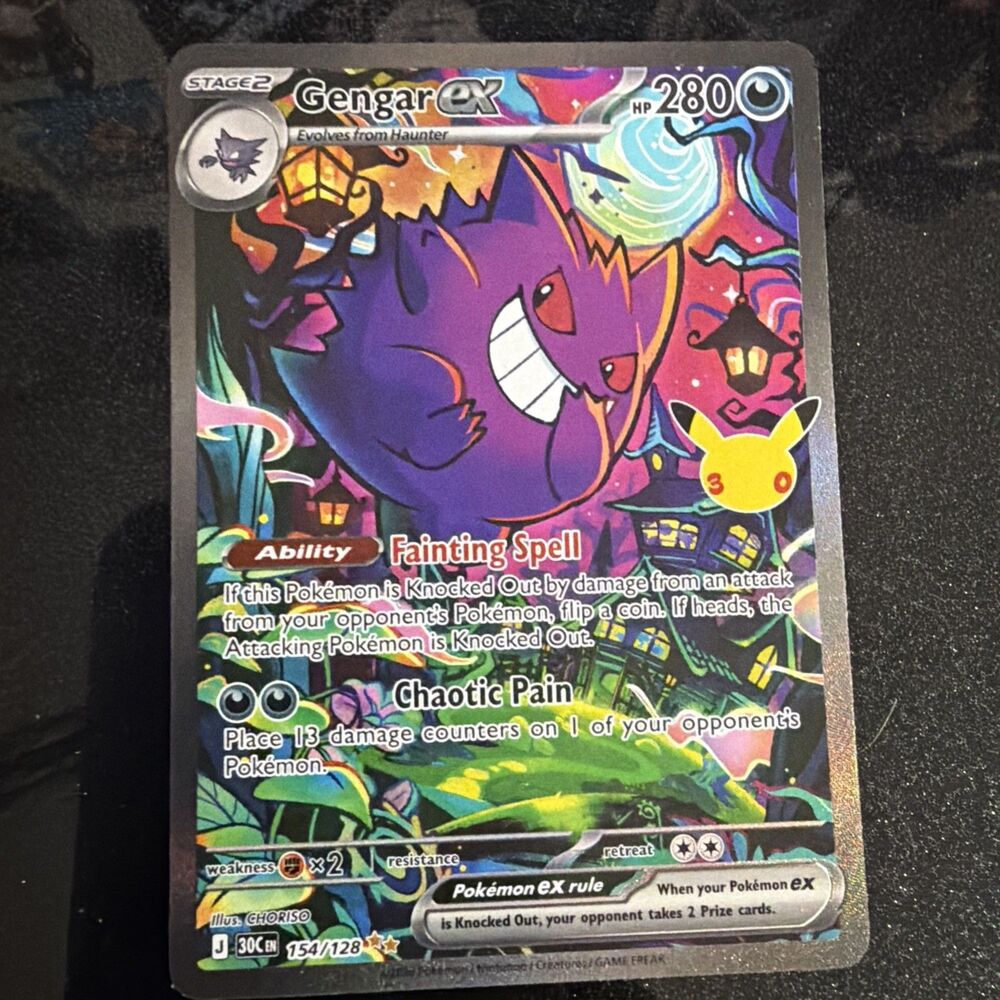 Pokemon TCG 30th Anniversary Celebration : Gengar EX SIR 154/128